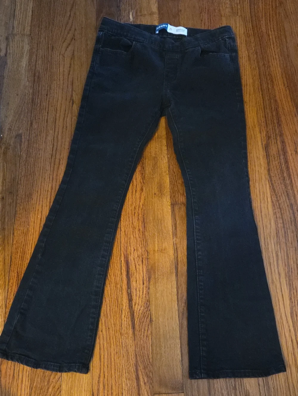 Old Navy Girl’s Boot-cut Jeans Trio - Light Blue, Medium Blue & Black XL (14-16)